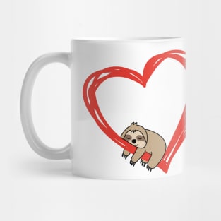 'Sloth Heart Valentines' Sweet Valentines Lovers Mug